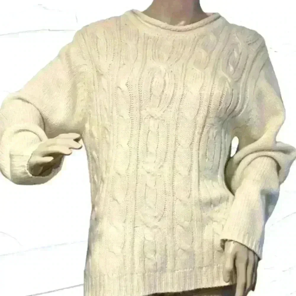 Carolyn Taylor Cream Knit Sweater sz PM - Picture 1 of 7